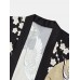 Mens Crane Floral Graphic Front Open Luxury Kimonos Mens Crane Floral Graphic Front Open Luxury Kimonos