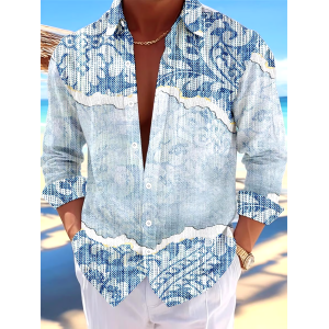 Men's Hawaiian Long Sleeve Shirt