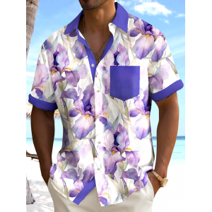 Men's Casual Vacation Hawaiian Print Shirt