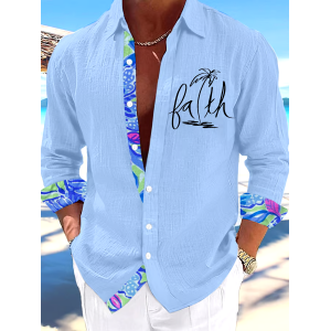 Men's Faith Printed Long Sleeve Shirt