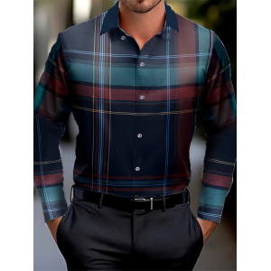 Men's Plaid Business Casual Shirt