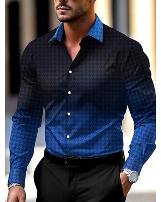 Men's Business Casual Long Sleeve Shirt