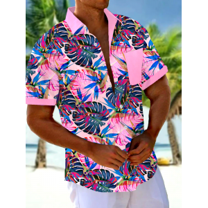 Men's Casual Vacation Hawaiian Print Shirt